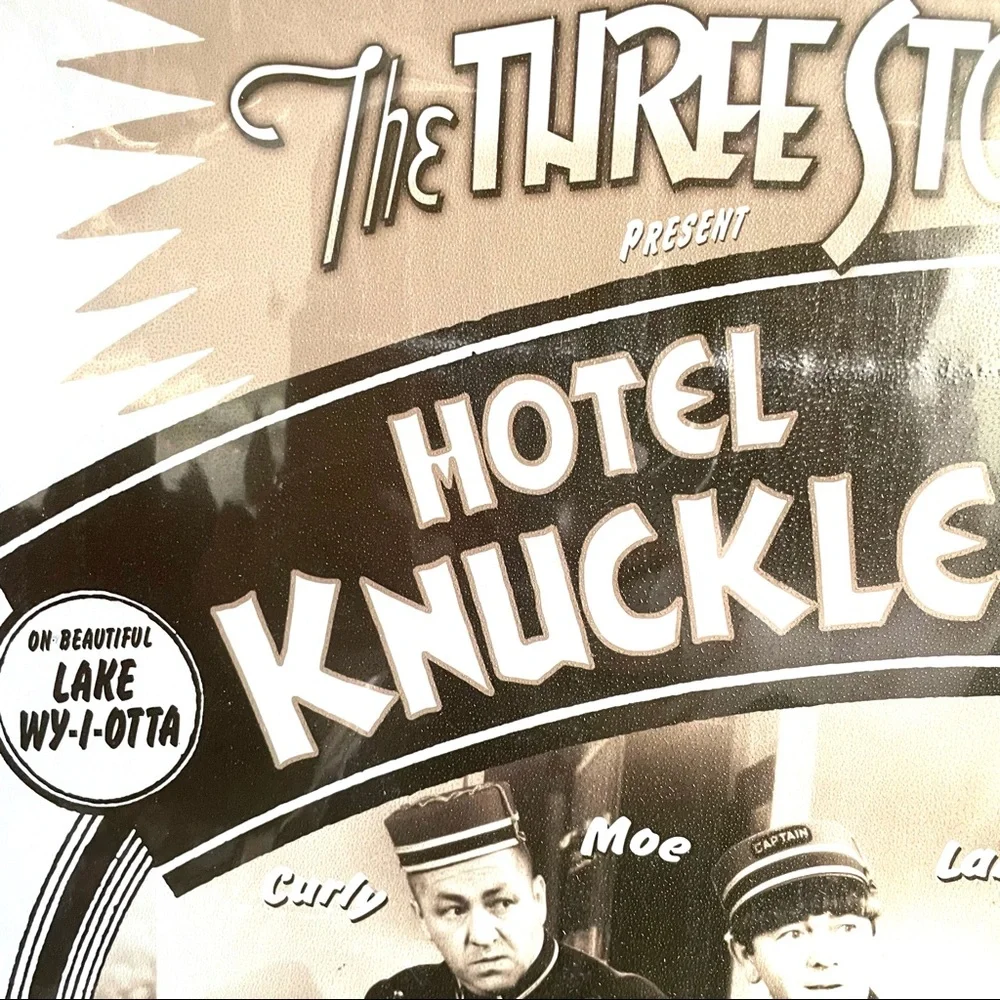 NEW Three Stooges Hotel Knucklehead Metal Sign